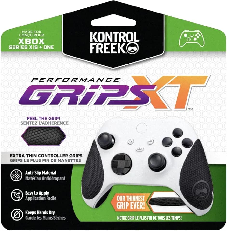 KontrolFreek Performance Extra-Thin (XT) Grips for Xbox One and Xbox Series X | Black (Extra-Thin (XT))