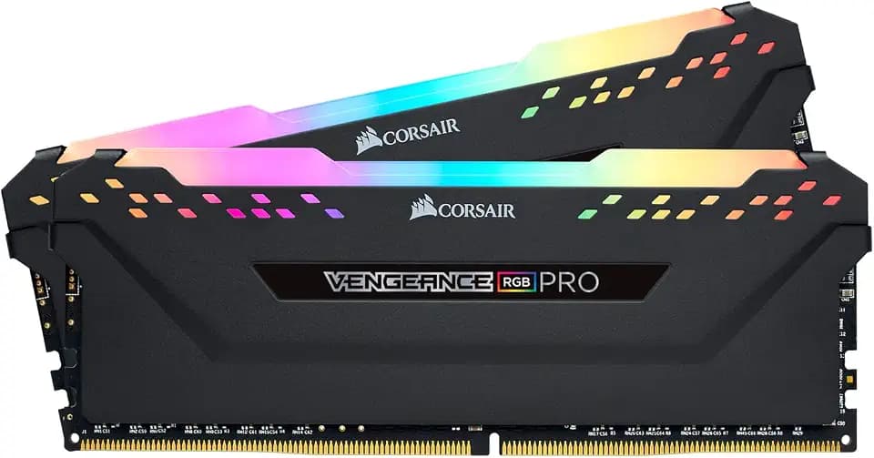 CORSAIR Vengeance RGB PRO DDR4 RAM 32GB (2x16GB) Bis zu 3600MHz CL18-22-22-42 1.35V Intel AMD Desktop-Computer-Speicher – Schwarz (CMW32GX4M2Z3600C18)