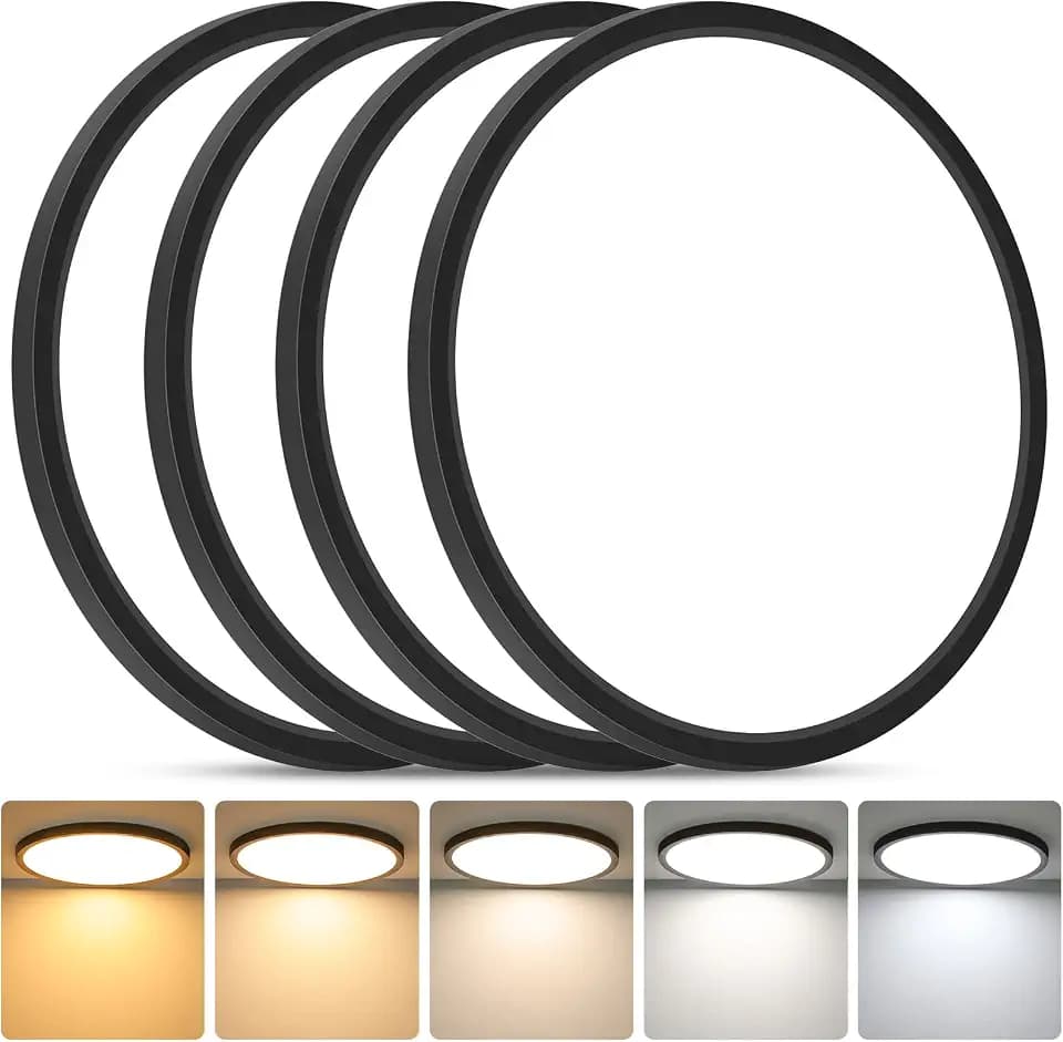 Brightever 12 Inch LED Flush Mount Ceiling Light Fixture, Dimmable, 3200LM