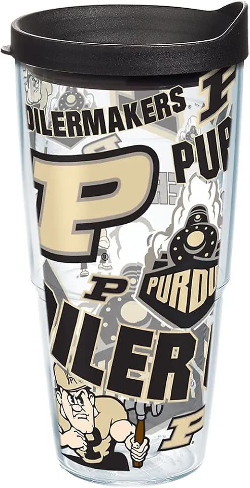 Tervis Made in USA Double Walled Purdue University Boilermakers Insulated Tumbler Cup Keeps Drinks Cold & Hot, 24oz, All Over