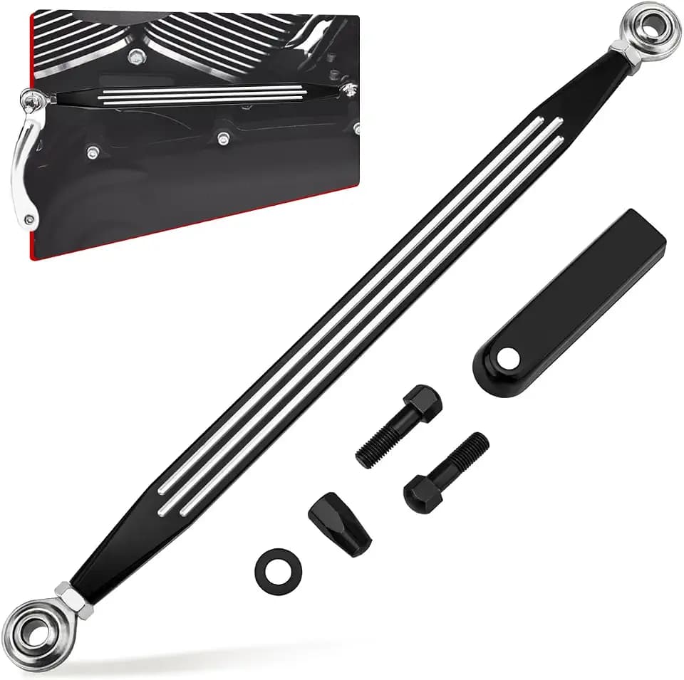Shift Linkage Rod Gear Shifter Lever Compatible for Harley Davidson Road King Touring Softail Dyna Street Glide 1986-2024 (Stripe, Black)