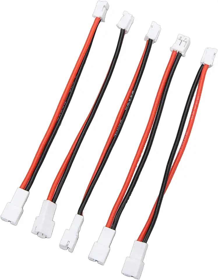 Odorkle 2P Male to Female Cable, 5Pcs Lipo Battery Adapter Cable 2P Battery Cable for SCX24 1/24 RC Crawler 3.6in