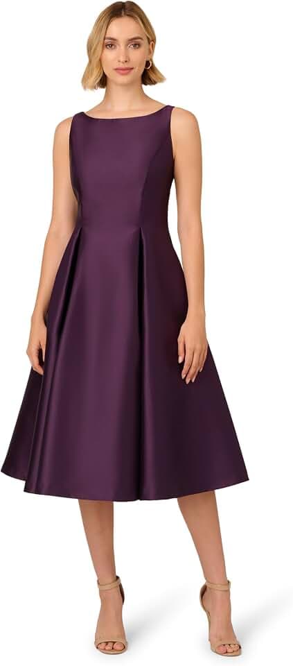 Adrianna Papell Sleeveless Tea Length Dress
