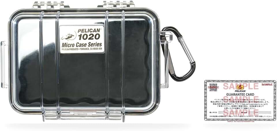 Pelican 1020 Micro Case (Black/Clear)