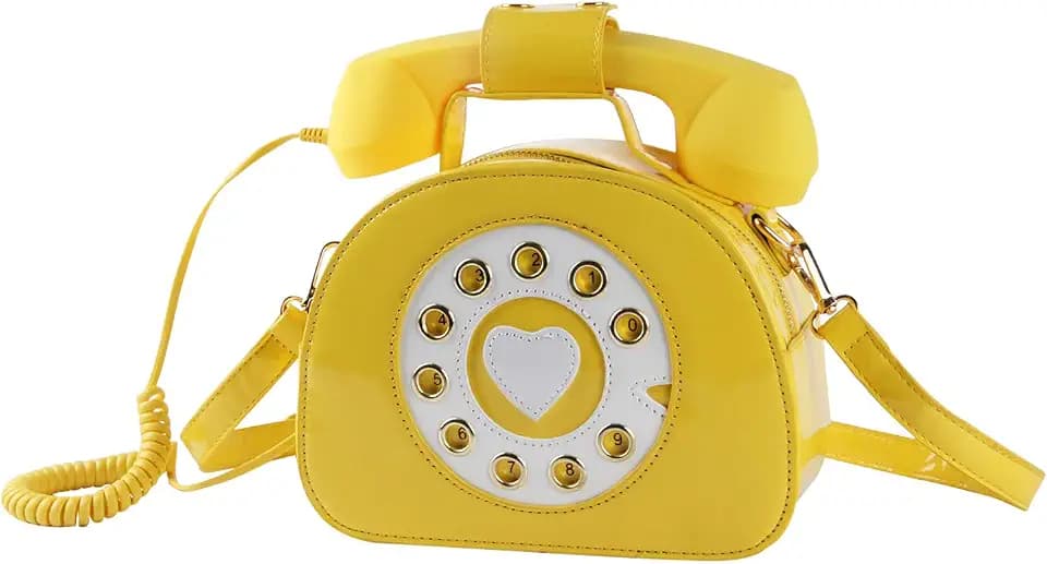 SUKUTU Telephone Shaped Purse Shoulder Crossbody Tote Bags Women Retro Phone Top-Handle Handbags for Girls