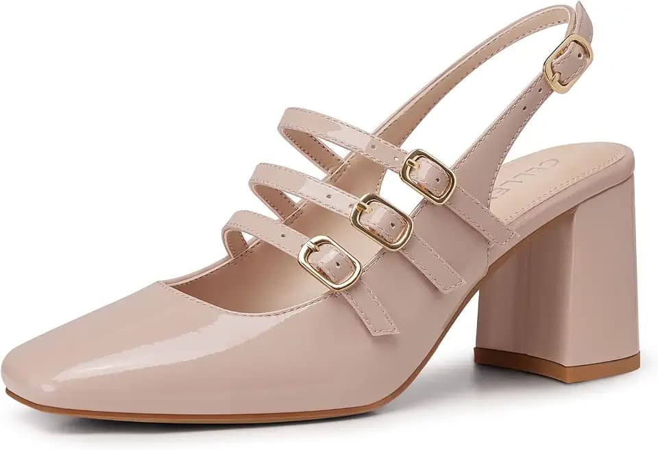 CELLENZ Women Mary Jane Shoes: Comfortable Strappy Chunky Heels