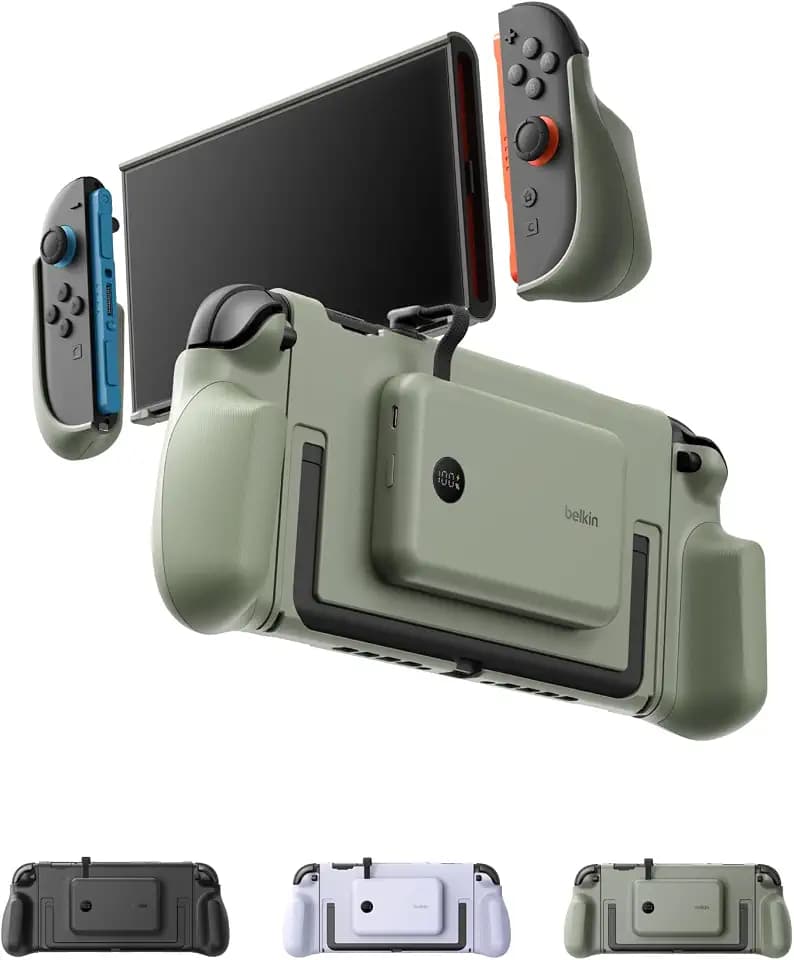 Belkin Nintendo Switch 2 Grip Charging Case with 10000mAh Power Bank 30W