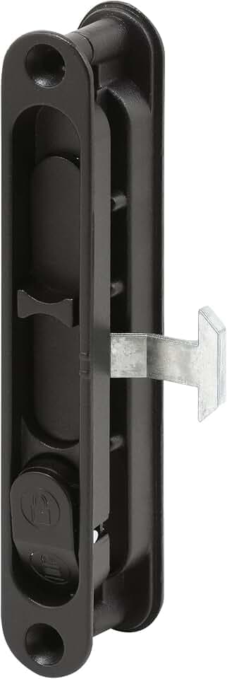 Prime-Line A 202 Diecast Sliding Screen Door Latch, Black, Single Pack