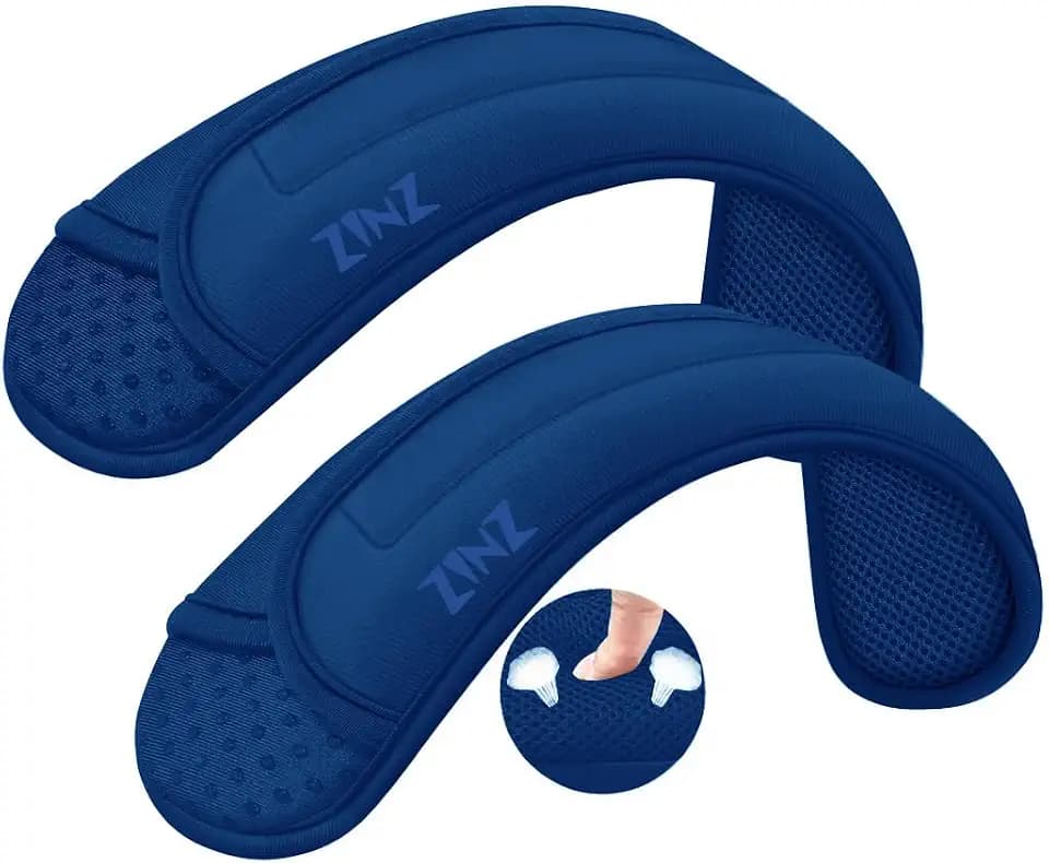 ZINZ 2-Pack Universal Shoulder Pad with Ultra thick Cushion for Bag Luggage Bag Crossbody, Plus Long & Anti-Slip & Breathable,Blue