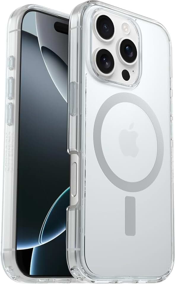 OtterBox Symmetry Clear MagSafe Hülle für iPhone 16 Pro, Transparent