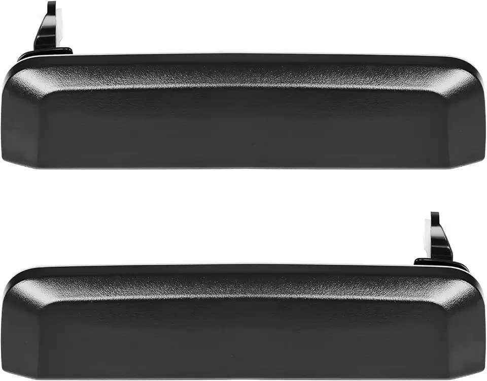 Exterior Front Left Driver & Right Passenger Door Handle Replacement for 1986-94 Nissan D21, 1987-95 Pathfinder, 1995 1996 1997 Nissan Pickup, Textured Black, 77219, 77220