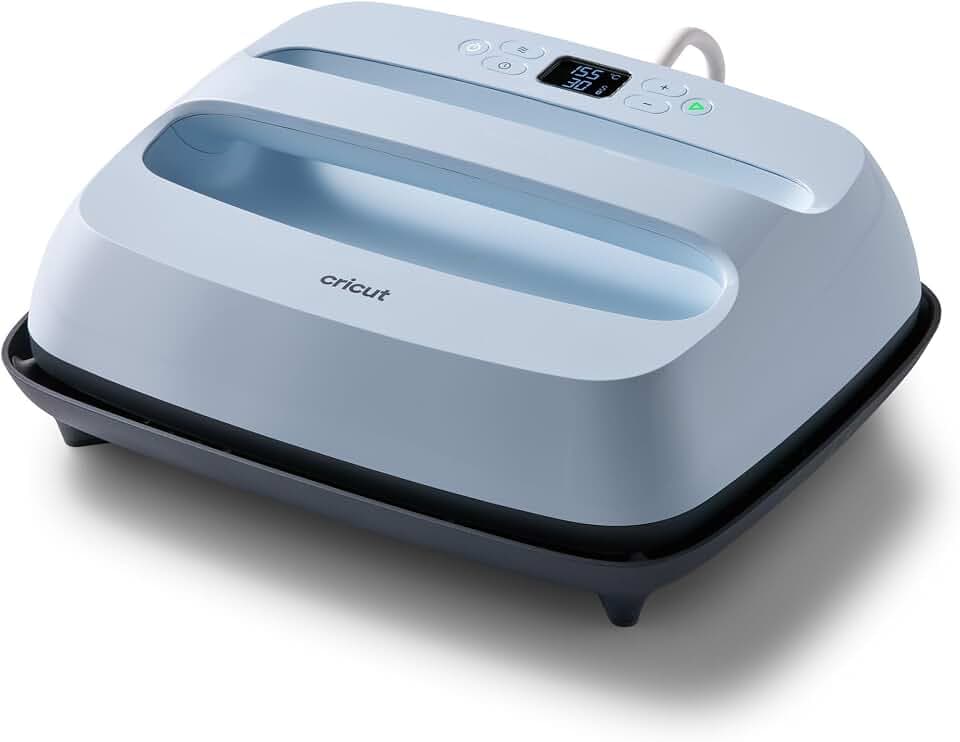 Cricut EasyPress 3 Zen Blue, 30 x 25 cm: Heizpresse für Sweatshirts, Decken, Banner und mehr, mit Iron-On, Infusible Ink und Sublimation. Bis 205 °C