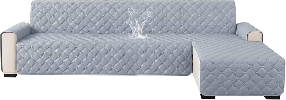XINEAGE 100% Waterproof Couch Covers L-Shaped Reversible Sofa Cover for Dog