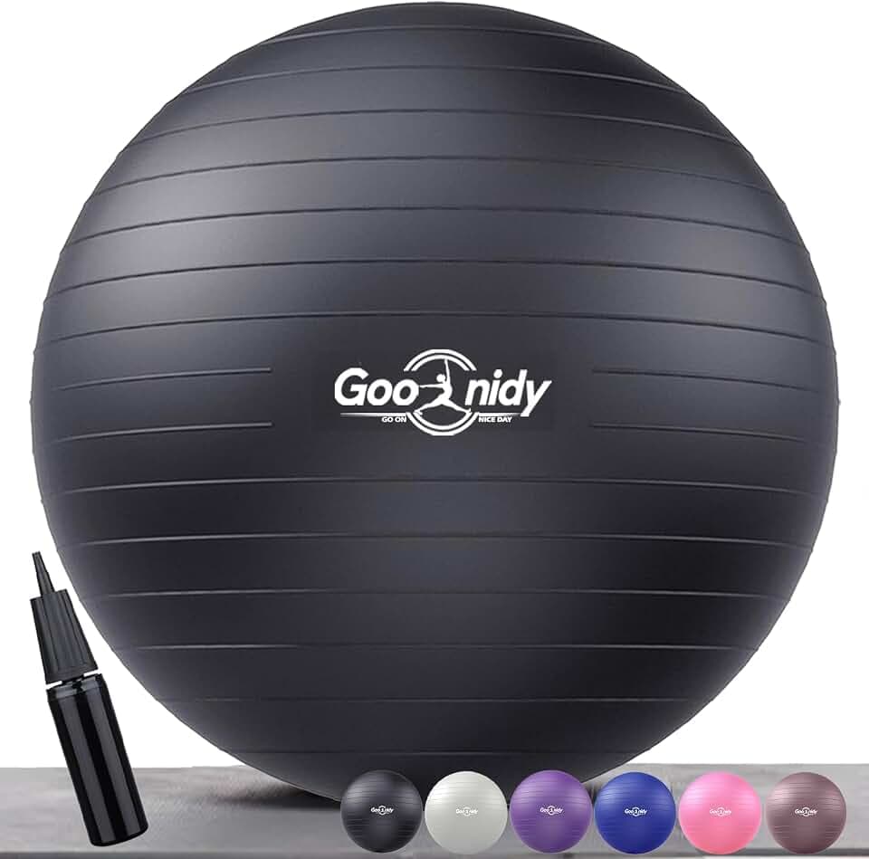 Soft Exercise Ball, Pilates Yoga Ball Chair, Workout Equipment with Pump