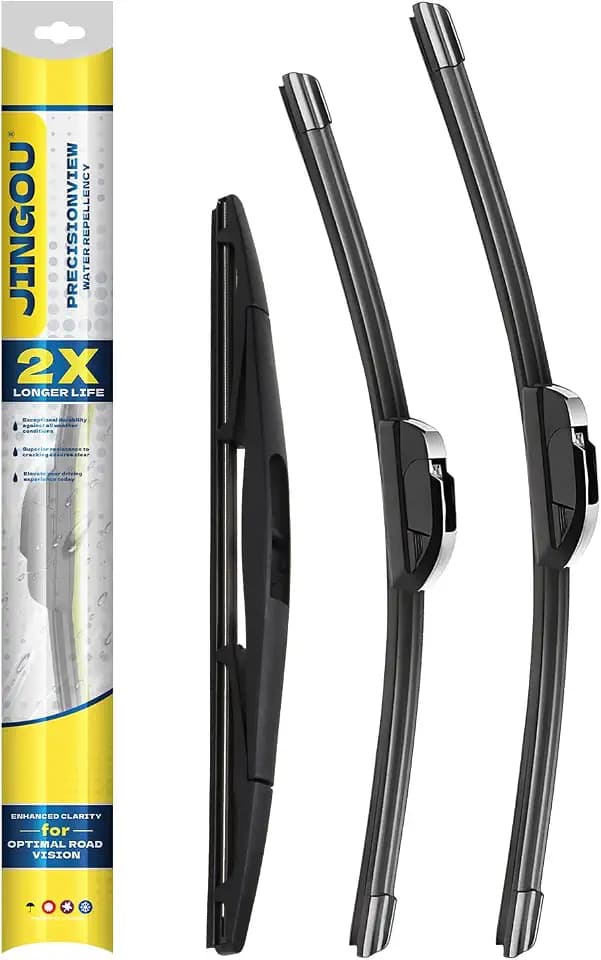 Wiper Blades,22"/19"/10" Windshield Wipers Set,Compatible with 2016-2021 Mazda CX-3r,Front and Back Automotive Replacement Windshield Wiper blades(Pack of 3)