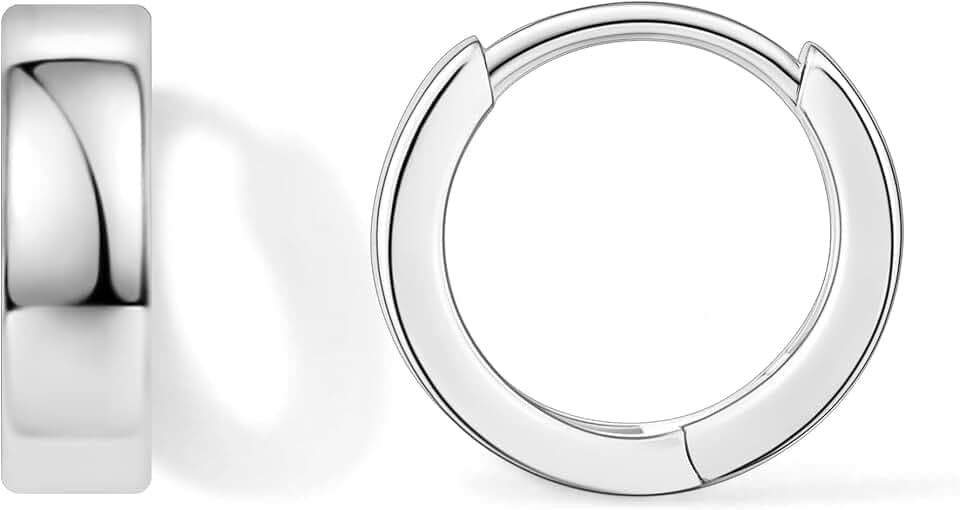 Fiusem 14K Gold Plated Huggie Hoop Earrings for Women