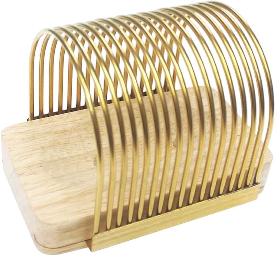 Uposao Brotschneider Brotschneidehilfe Abnehmbarer Brotschneider Edelstahl Brotschneidemaschine Handschneidemaschine für Kuchen, Brot, Fleisch, Tomaten, Toast
