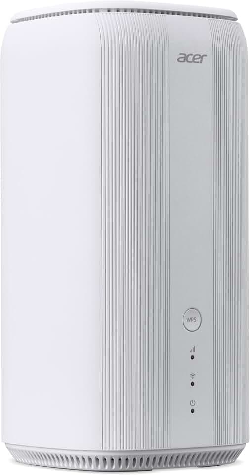 Acer, Connect X6E, 5G Router, Qualcomm Snapdragon Prozessor, Wi-Fi 6E Tri-Band, 4 x 4 MU-MIMO, Dual-Konnektivität 5G/WAN, bis zu 128 Geräte, Weiß