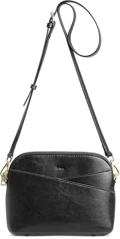 Kattee Small Leather Crossbody Bag for Women Trendy Purse