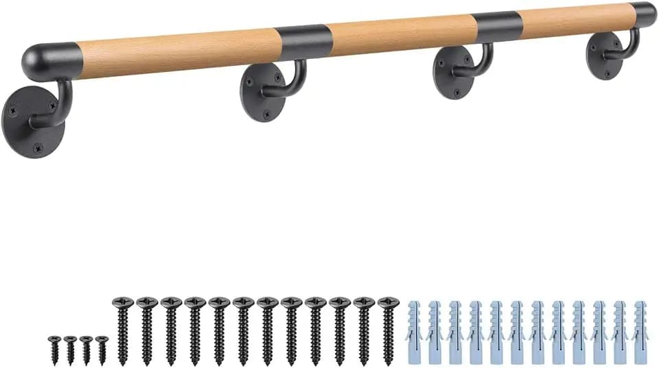 Dolibest Handlauf Holz 300cm Treppengeländer Haltegriff Wand Griffstange