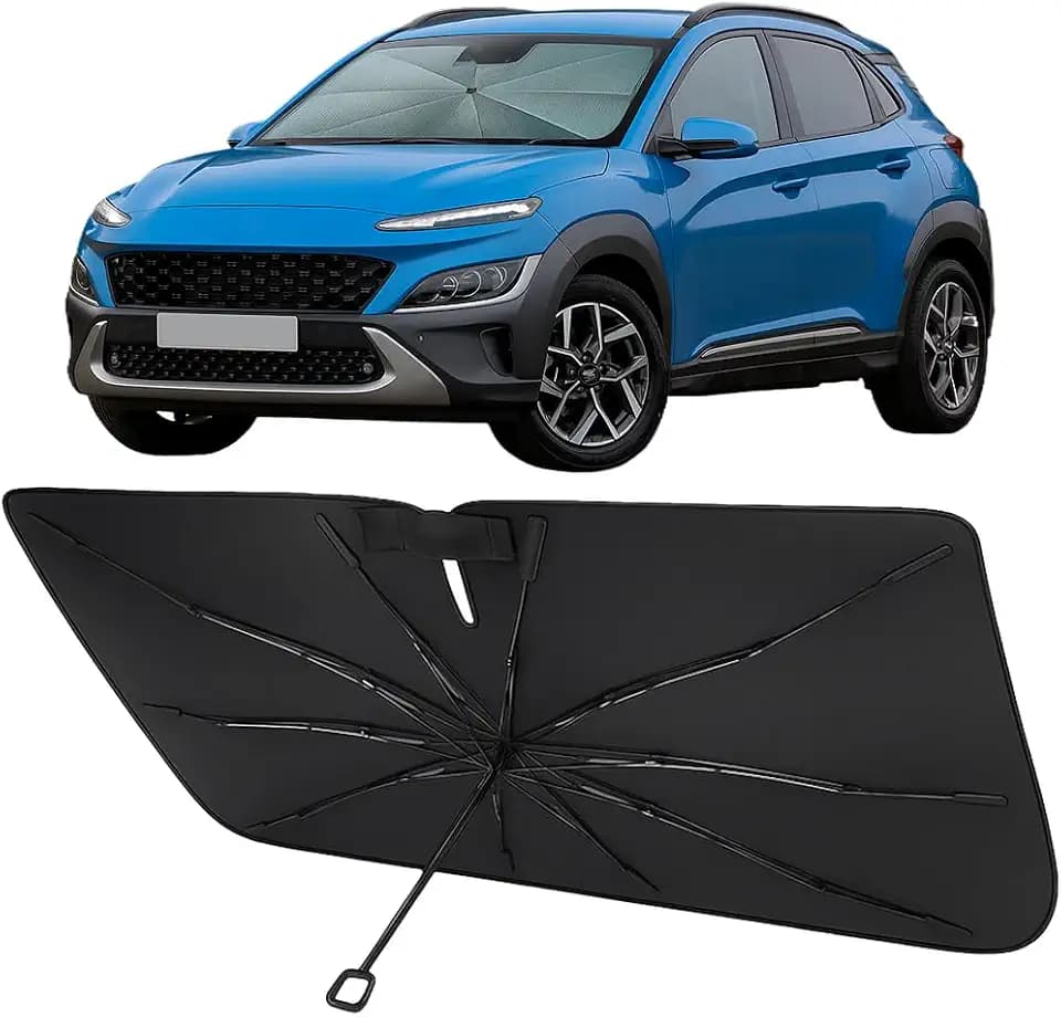 Proadsy Custom Fit Windshield Sun Shade Umbrella for 2018-2023 Hyundai Kona
