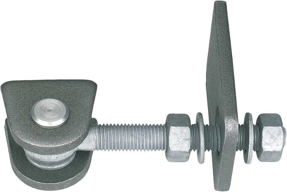 Alberts 852344 Torband | für 180° Öffnung | kurze Ausführung | feuerverzinkte Schrauben und Muttern, Bolzen und Splint aus Edelstahl | Gewinde M12 | 10er Set