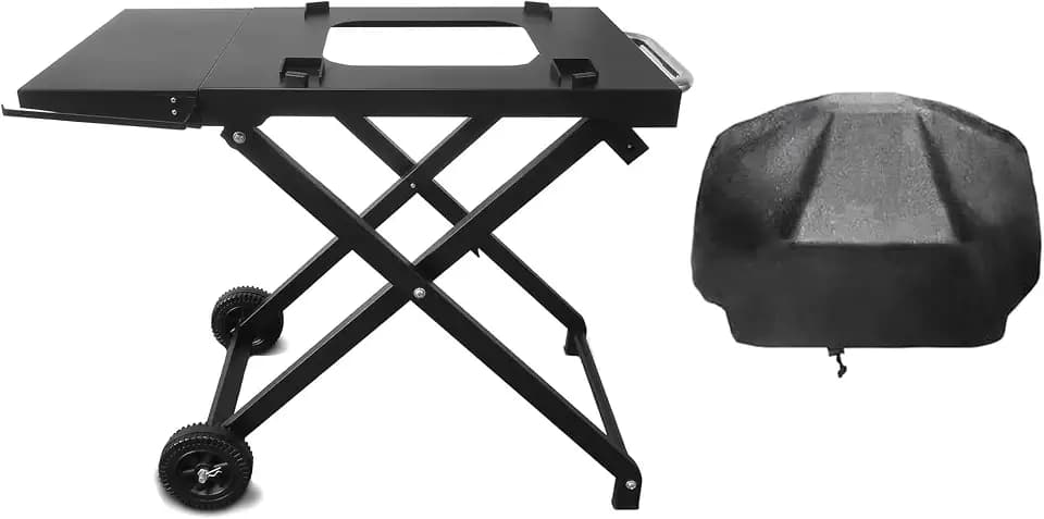 Collapsible Stand & Cover For Ninja Woodfire OG700 OG701 OG751 Series Grill