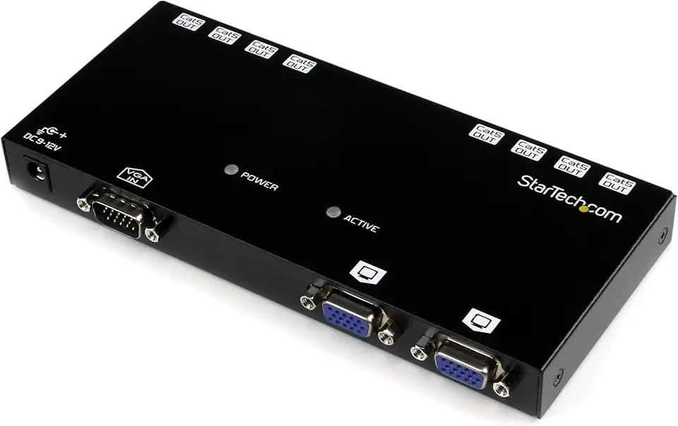 StarTech 8-Port VGA Over Cat5 Video Extender, 492ft (150m), TAA (ST1218T)
