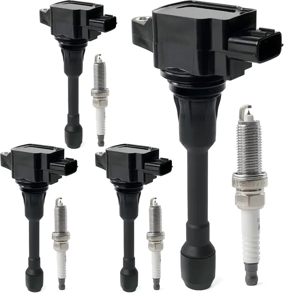 Set of 4 Ignition Coil Pack & Iridium Spark Plugs Replace UF549 & 9029