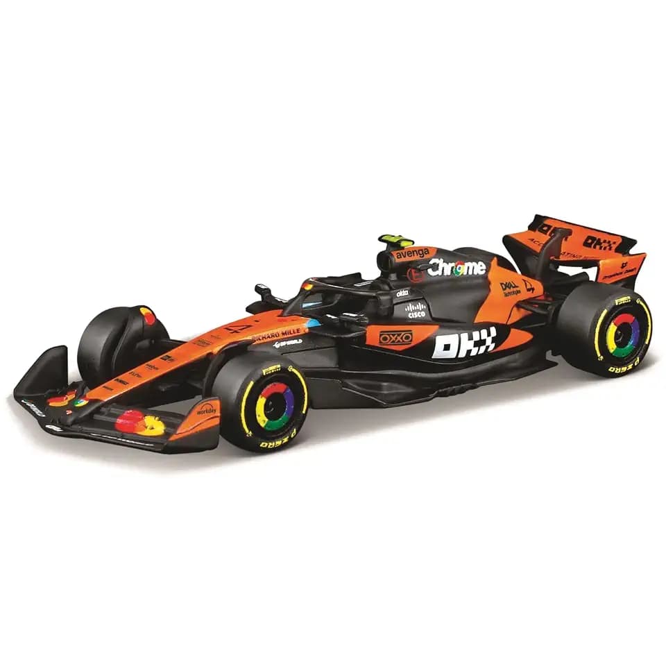 Bburago 1:64 Scale Race Formula McLaren MCL39 (2025) Diecast Vehicle, Norris #4