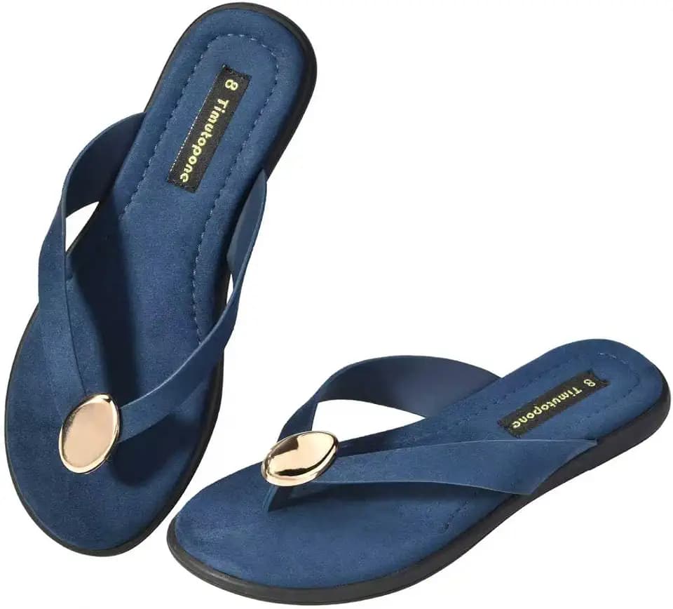 Women's Flip Flops Thong Sandals Soft Comfortable Fashion Flat Slip On Sandal Non-Slip Casual Summer Beach Slide Shoes