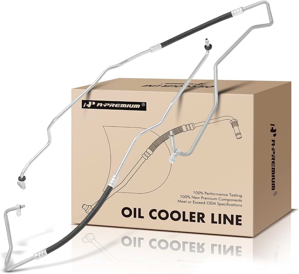 A-Premium Inlet & Outlet Transmission Oil Cooler Line Hose Assembly