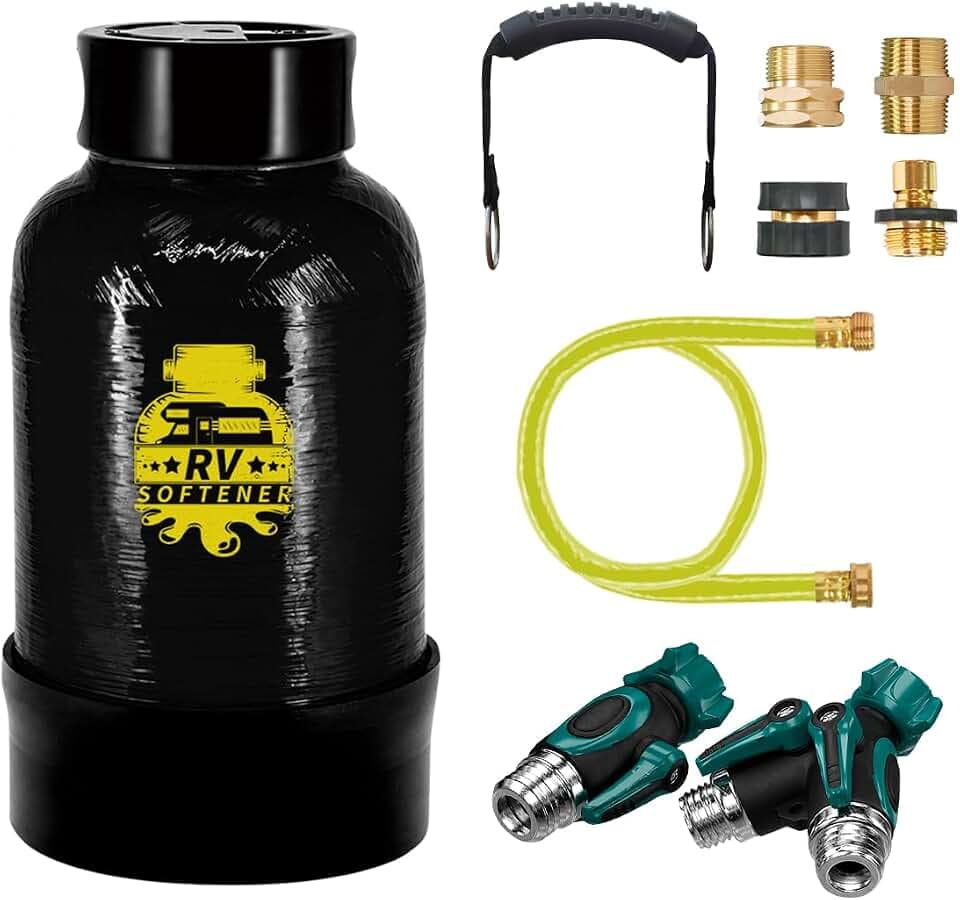 Filterelated RV Water Softener, 16000 Grain Portable, 3/4 Brass Fitting