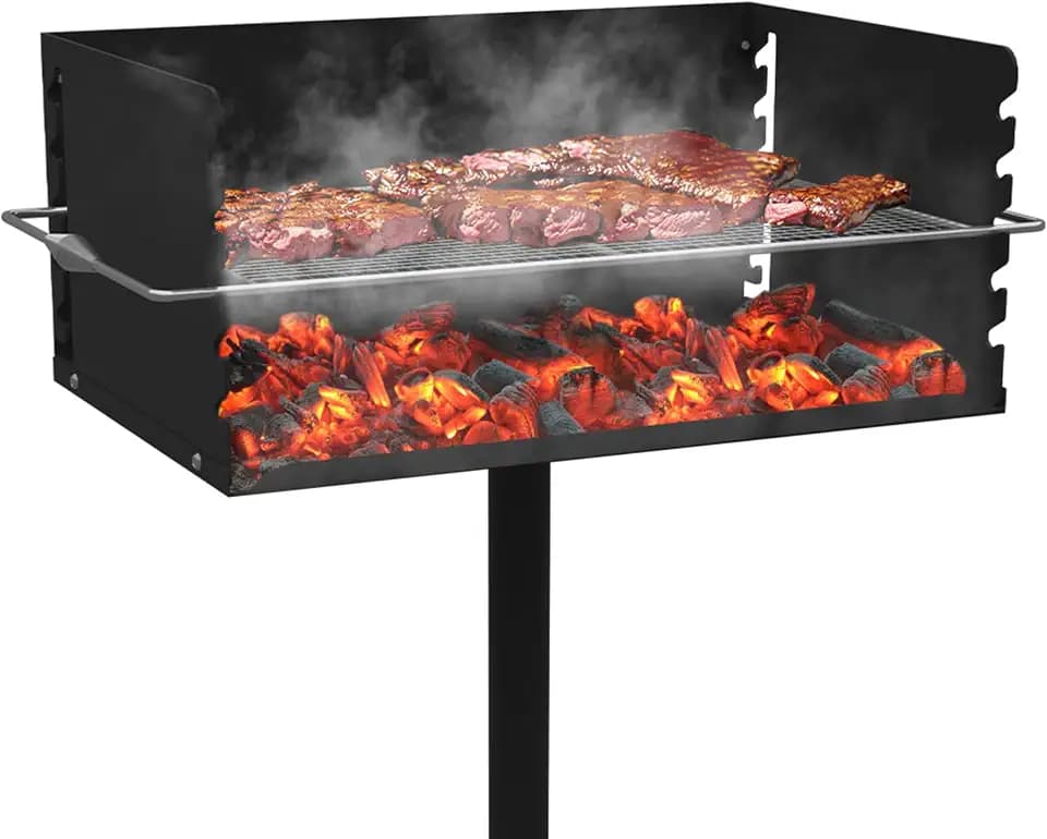 Park Grills, 384 Sq. In, Park Style Charcoal Grill