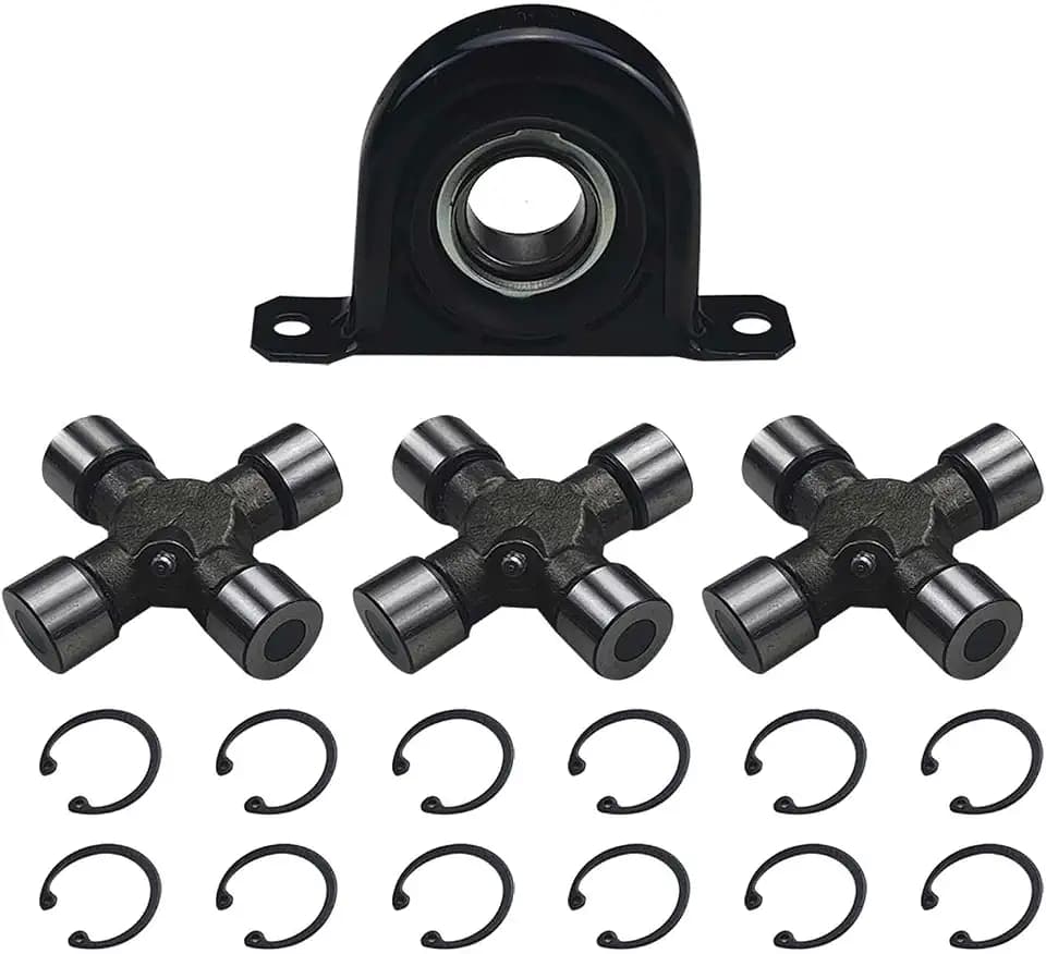 Rear Driver Shaft Carrier Bearing & U-Joint Kit Fit for 1999-2010 Ford F-250 F-350 Super Duty 4WD RWD Replaces# HB210866-1X 210866-1X 5-160X