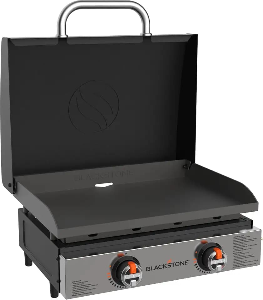 Blackstone 2205 Original 22” Omnivore Tabletop Griddle with Hood, Powder Coated Steel, Black