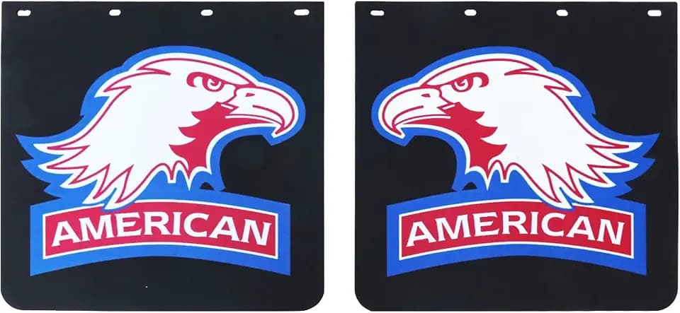 Mud Flaps for Semi Trucks American Eagle PVC Tractor Trailer Heavy Duty Rubber Mudflaps Splash Guard, 24 x 24Inch, 2PCS