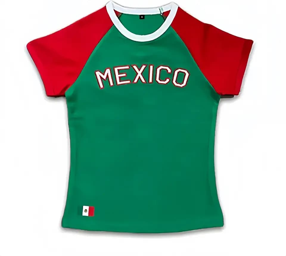 Graphic Tee 2000s Mexico Jersey 90s Going Out Y2k Clothes Summer Crop Tops Baby Tee