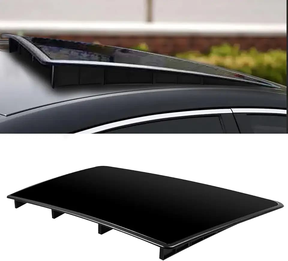 Car Sunroof Wind Deflector, Universal Car Sunroof Cover, Vent Insulator with Insulation Waterproof Surface, Moonroof Visor, with Waterproof Double Side Tape 28.5×19.5×1.5 Inch