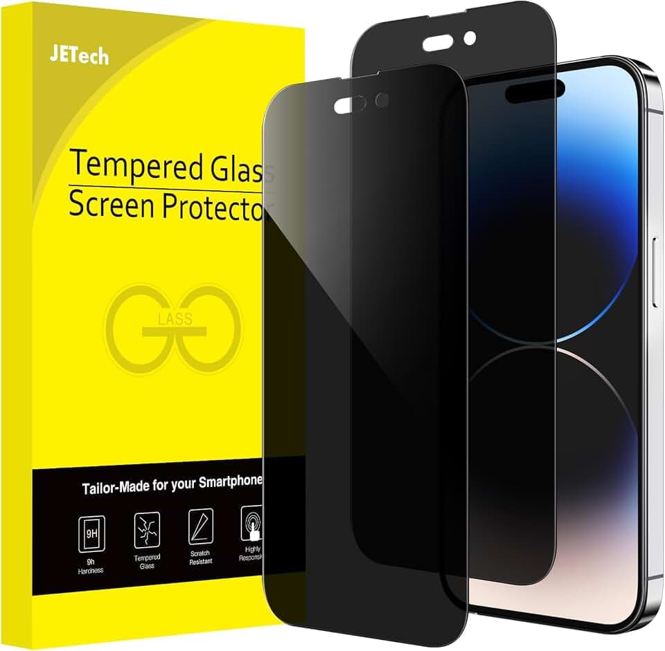 JETech Sichtschutz Schutzfolie für iPhone 14 Pro Max, 2 Stück