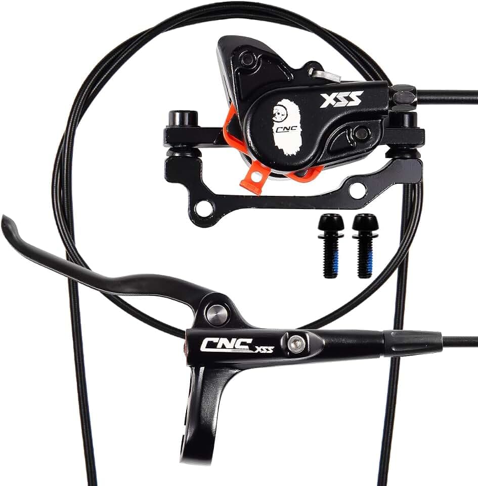 Chooee Fahrrad Hydraulisch Scheibenbremsen MTB Hydraulische Scheibenbremsen Vorne/hinten Für Mountainbike（Schwarz/Rot）