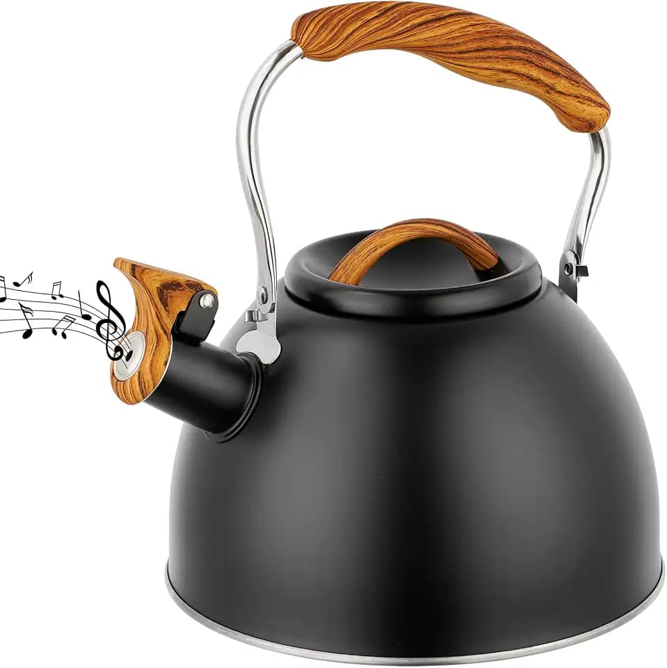 Flötenkessel, 3liter wasserkessel Retro Teekessel,Wasserkocher,Wasserkessel Induktion Flötenkessel aus Edelstahl für Gasherd Induktionsherd Herd Wasserkocher Für Gasherd Und Induktion