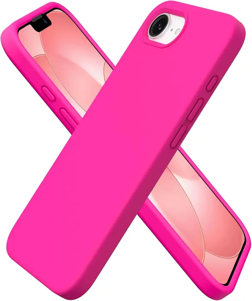 ORNARTO for iPhone 17e Case and for iPhone 16e Case 6.1'', Hot Pink