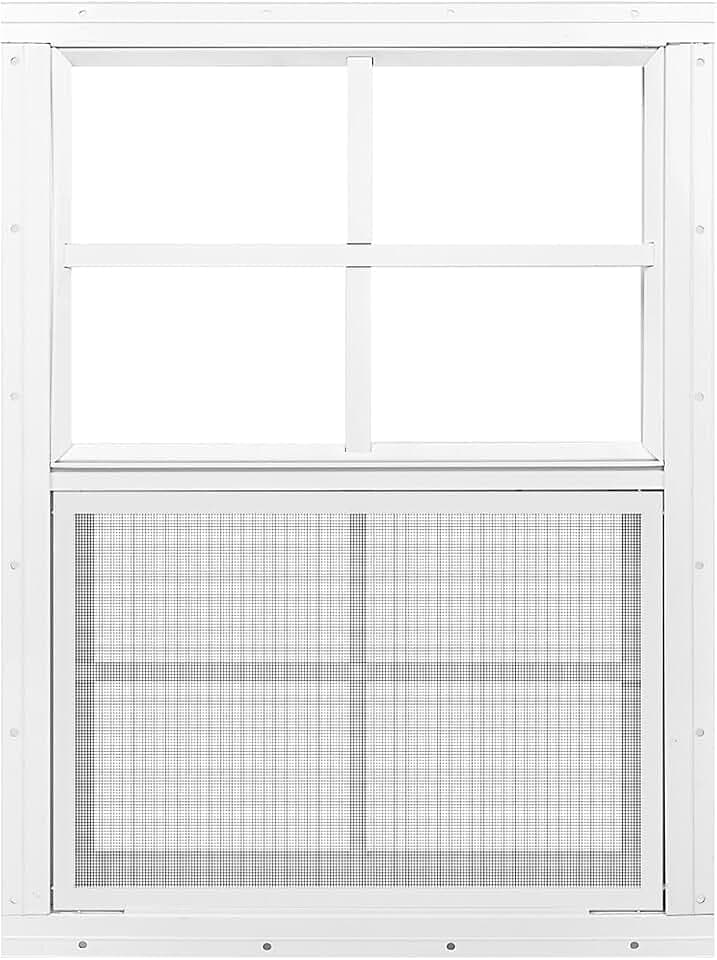 1 Pack Shed Window, Chicken Coop Window, 18 x 23 Inch White