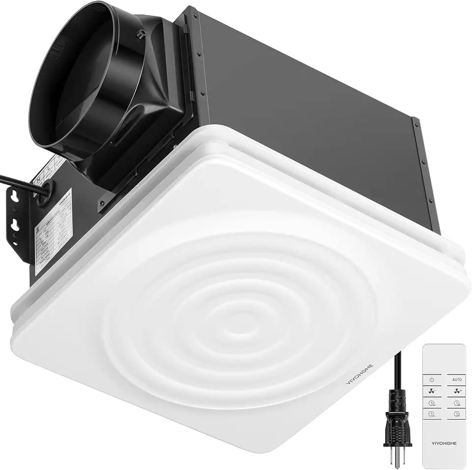 VIVOHOM Bathroom Exhaust Fan with Humidity Sensor, 240 CFM 6-Speed