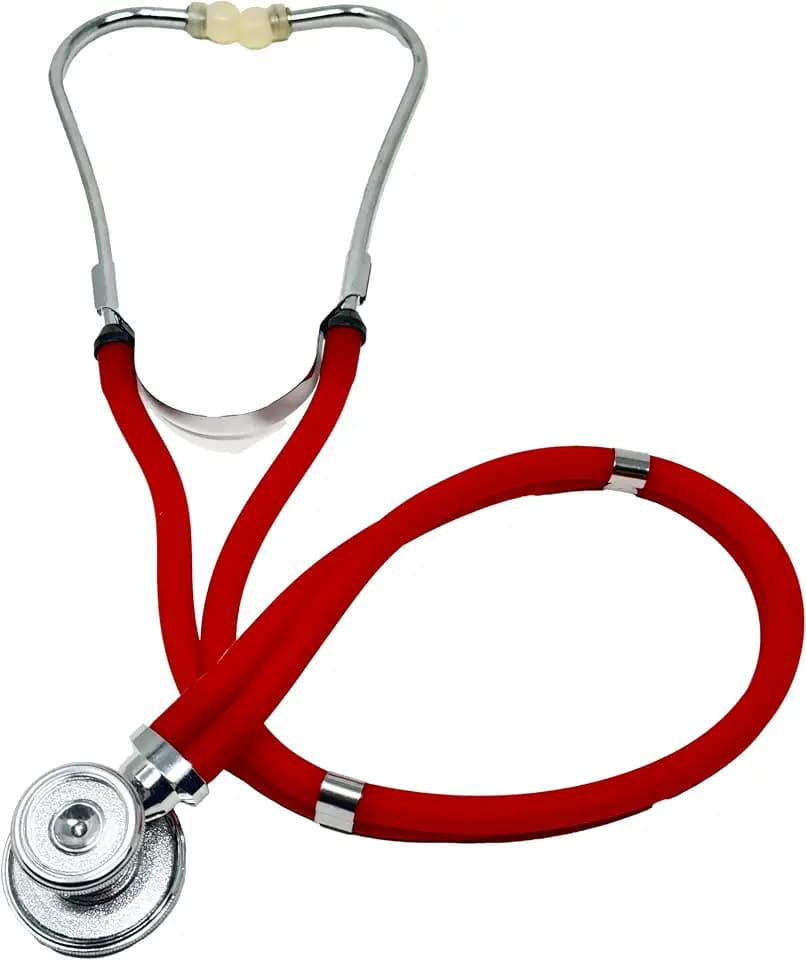 EMI Professional Deluxe Sprague Rappaport Dual Head Stethoscope #112 (Red)