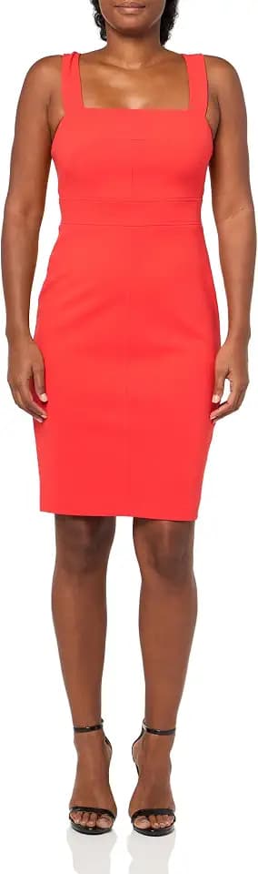 Vince Camuto Women's Sleeveless Square Neck Sheath Mini Dress