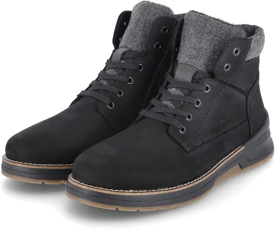 Rieker Herren Schnürstiefel in schwarz