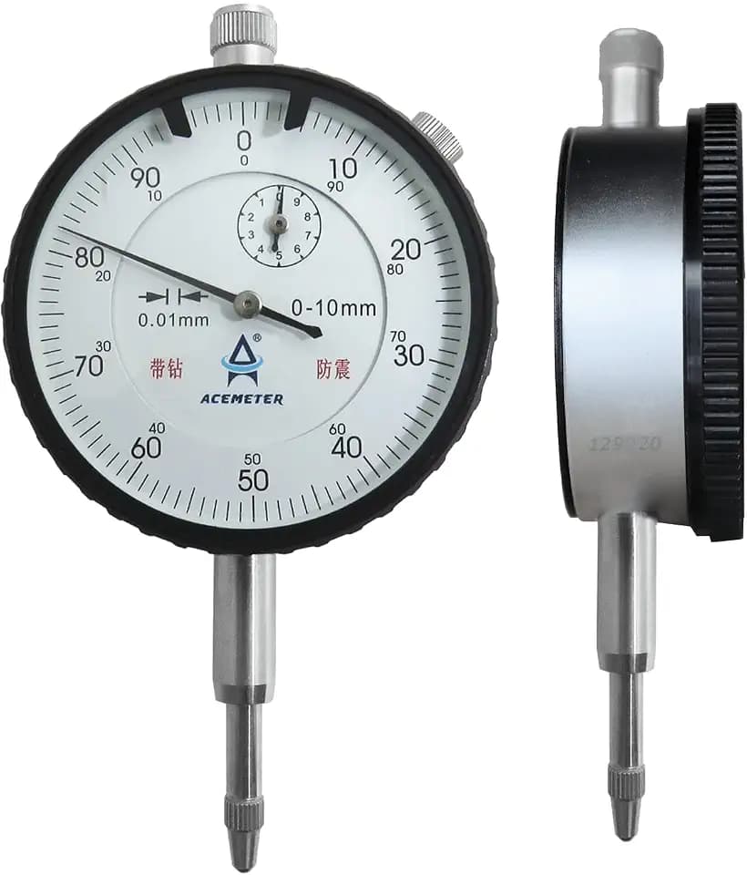 Mechanische Messuhr Sondenanzeige Zifferblatt Test Messbereich 0-10 mm Ablesung 0,01 mm Industrielle Messuhren