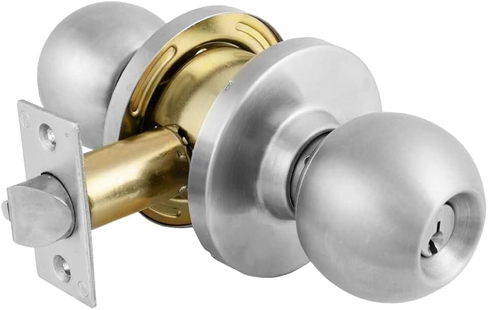 Master Lock BLC0232DKA4 Storeroom Cylindrical Ball Knob, Commercial Grade 2, Brushed Chrome Finish
